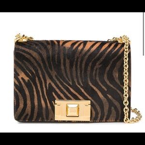 Furla mini S Tiger print shoulder bag